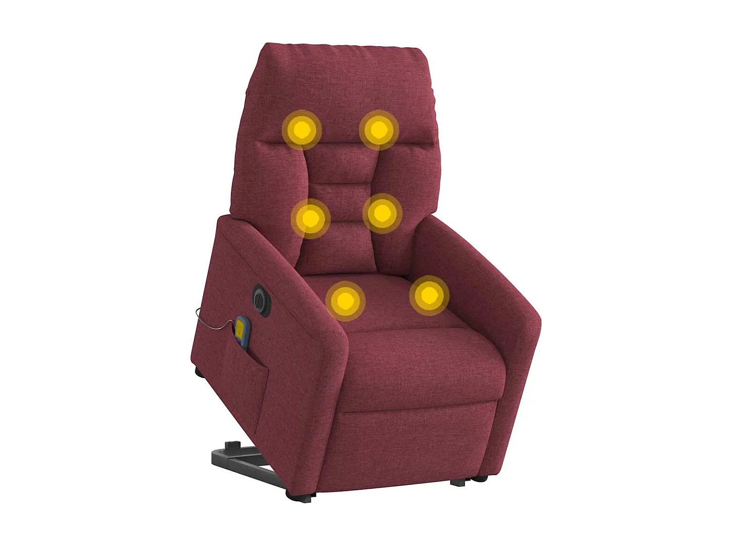 Fauteuil inclinable électrique-Chaise de relax-Fauteuil de Massage Rouge bordeaux Tissu SHL1145