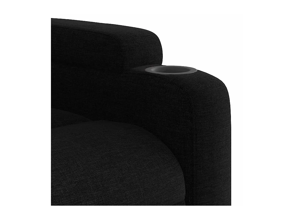 Sillón de relax | Sillón reclinable de masaje de tela negro SHL4352