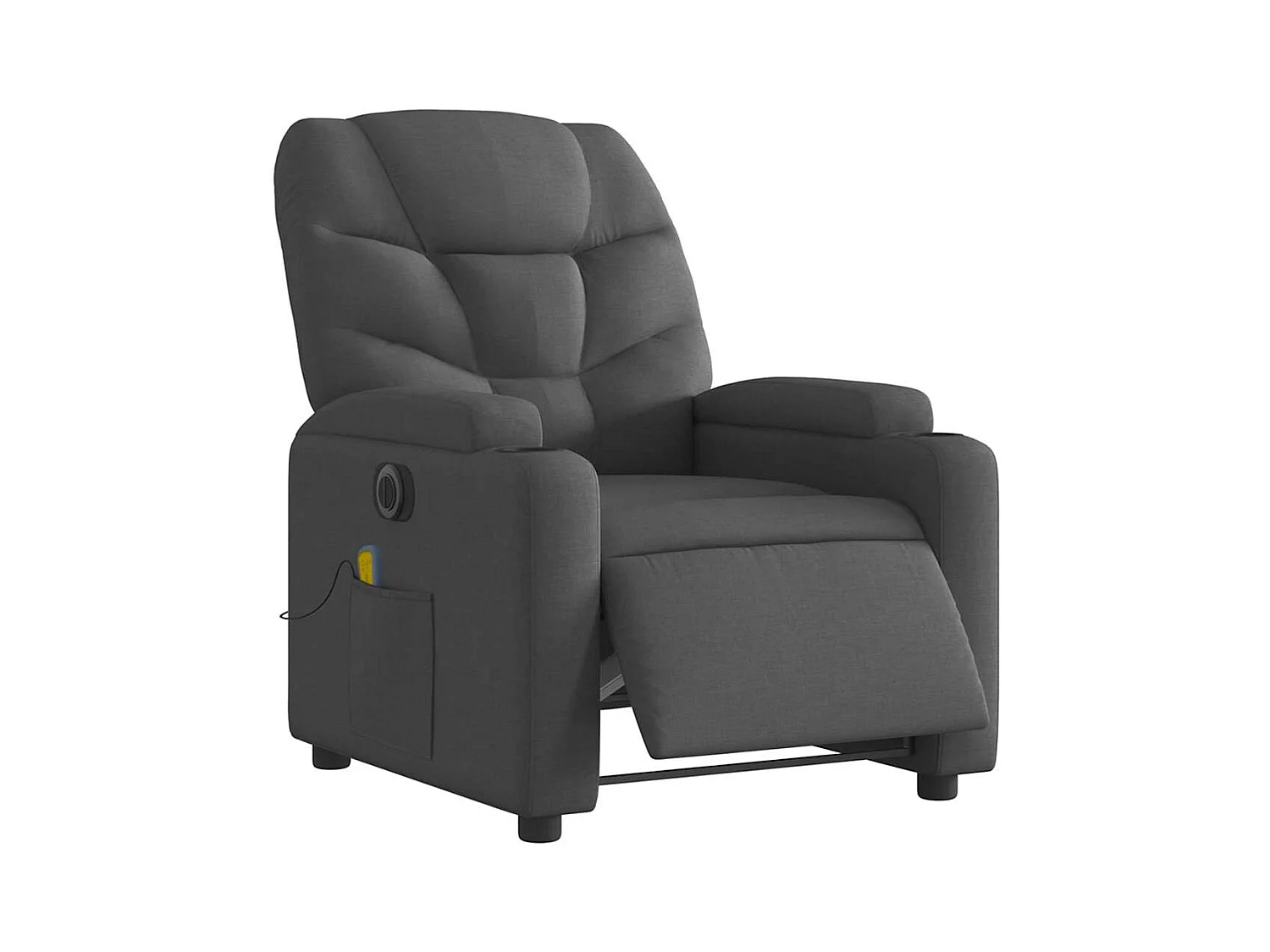 Sillón de relax | Sillón reclinable de masaje eléctrico tela gris oscuro SHL6925