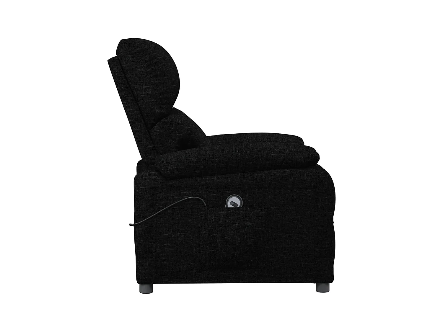 Fauteuil inclinable électrique-Chaise de relax-Fauteuil salon Noir Tissu SHL2152