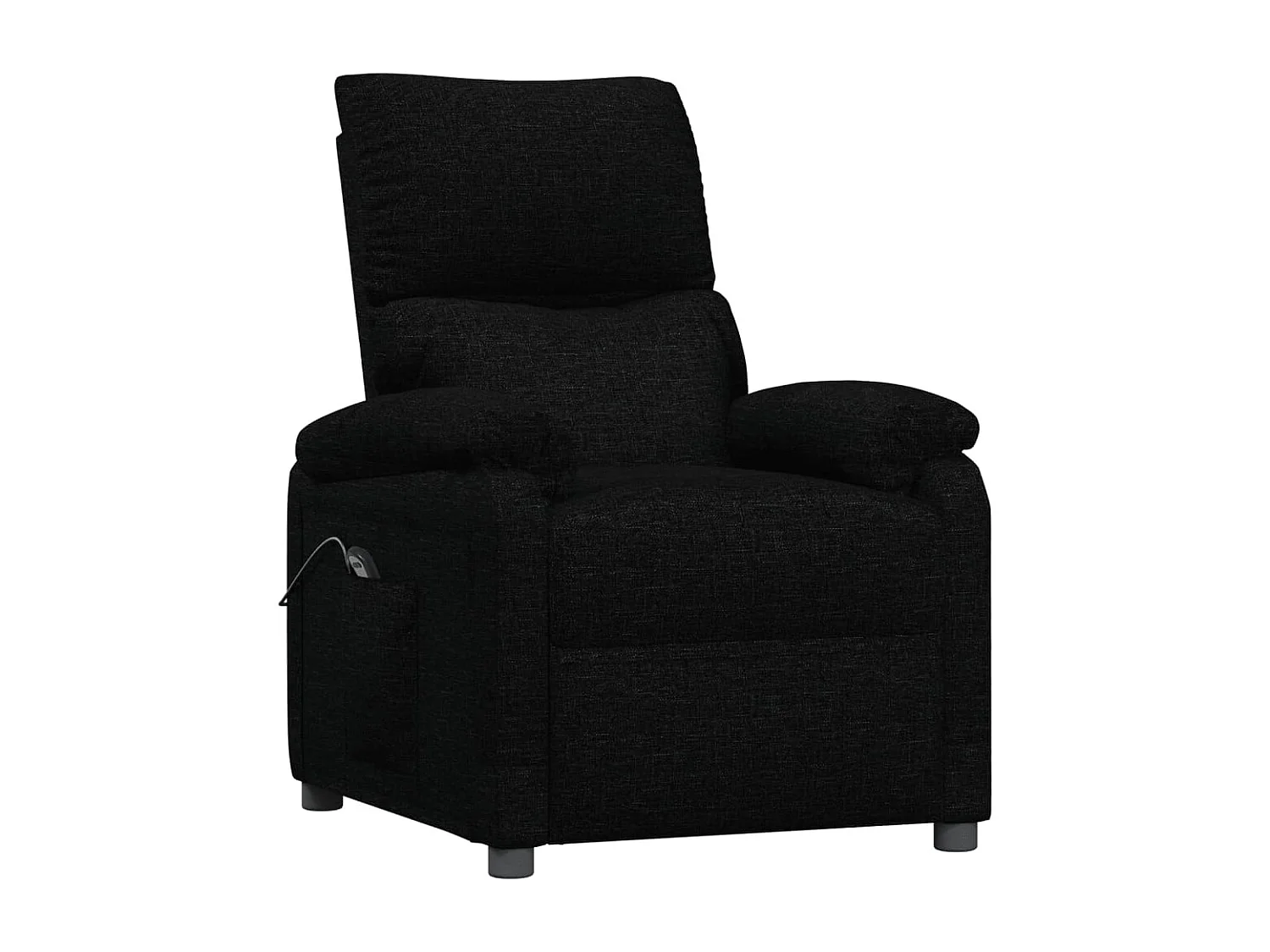 Relaxsessel Elektrisch | Lounge Sessel indoor Schwarz Stoff SHL10458