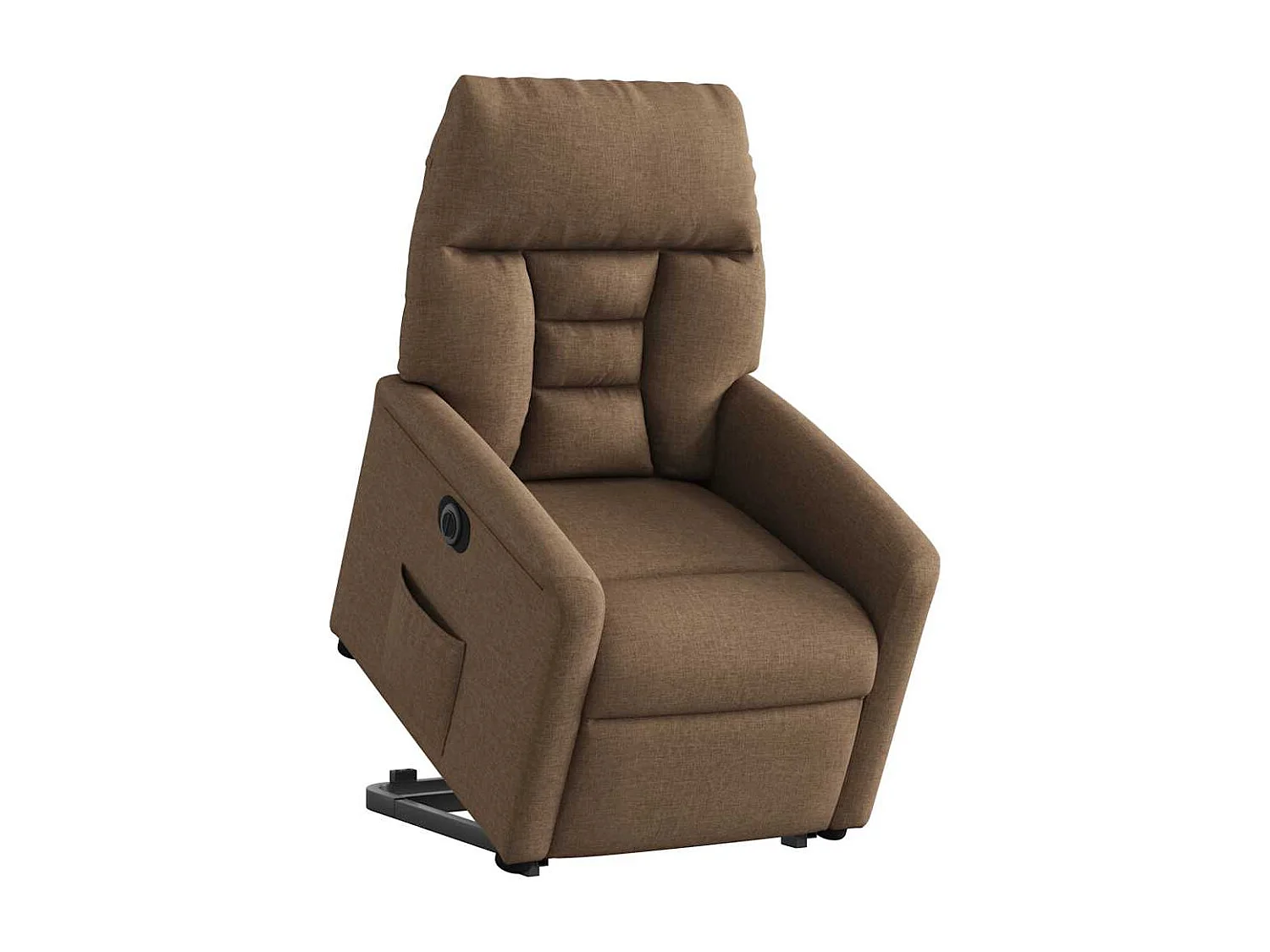 Fauteuil inclinable électrique-Chaise de relax-Fauteuil TV marron tissu SHL4099