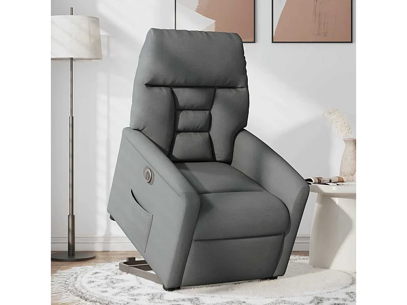 Fauteuil inclinable électrique-Chaise de relax-Fauteuil TV gris foncé tissu SHL4867