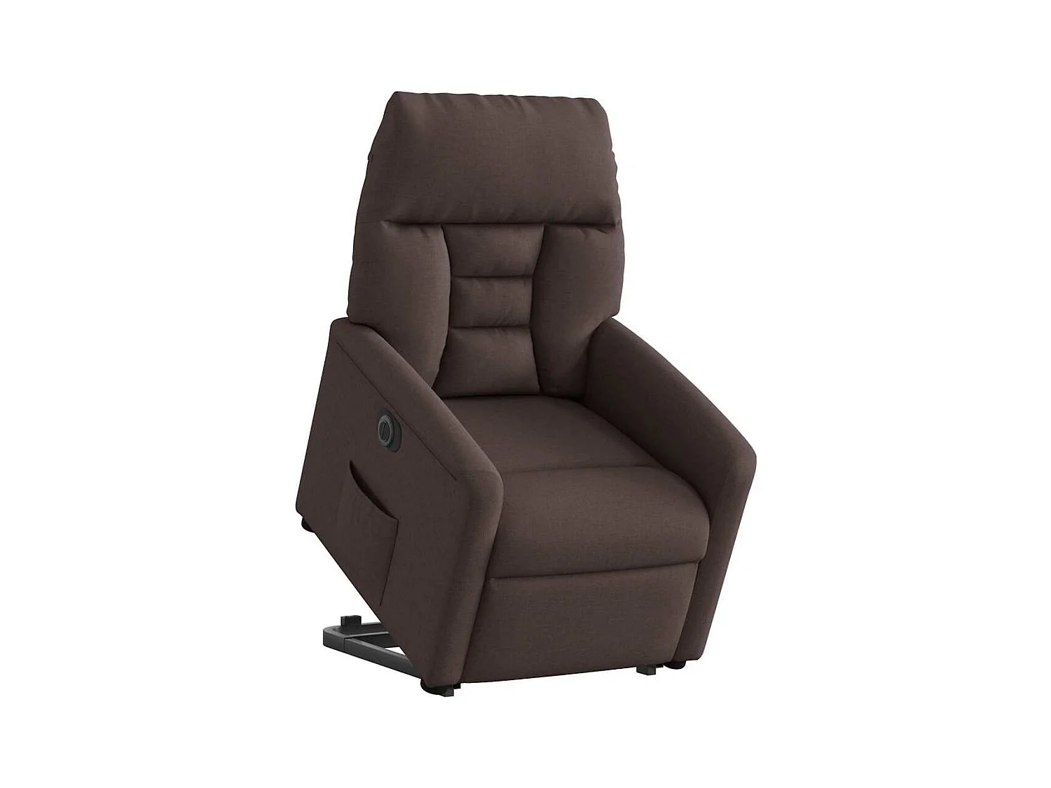 Silla de relax | Sillón eléctrico reclinable elevable de tela marrón oscuro SHL6577