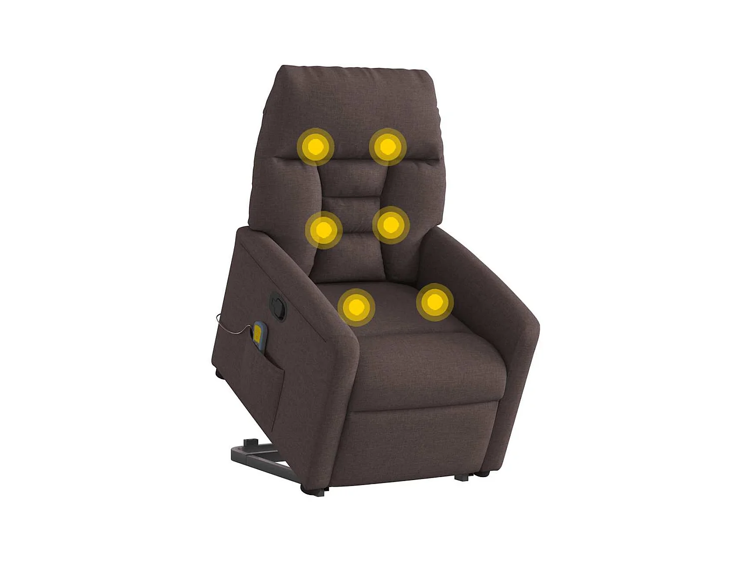 Silla de masaje reclinable de pie de tela marrón oscuro SHL7524