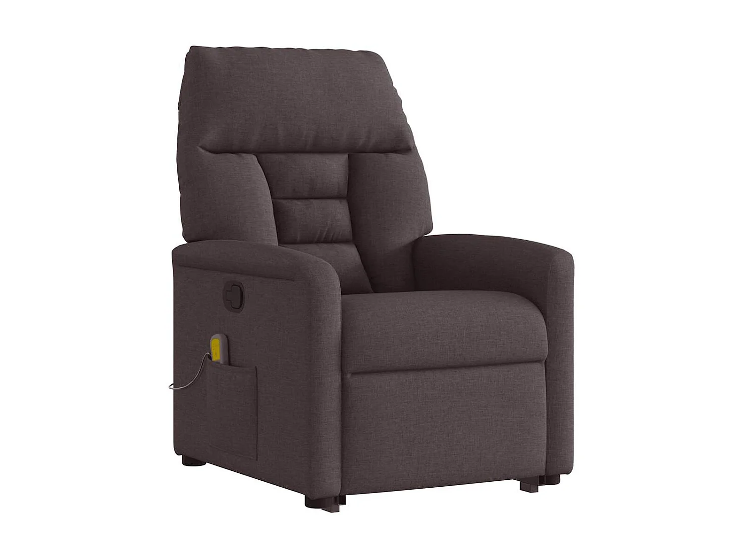 Fauteuil inclinable-Chaise de relax-Fauteuil de Massage Marron foncé Tissu SHL5304
