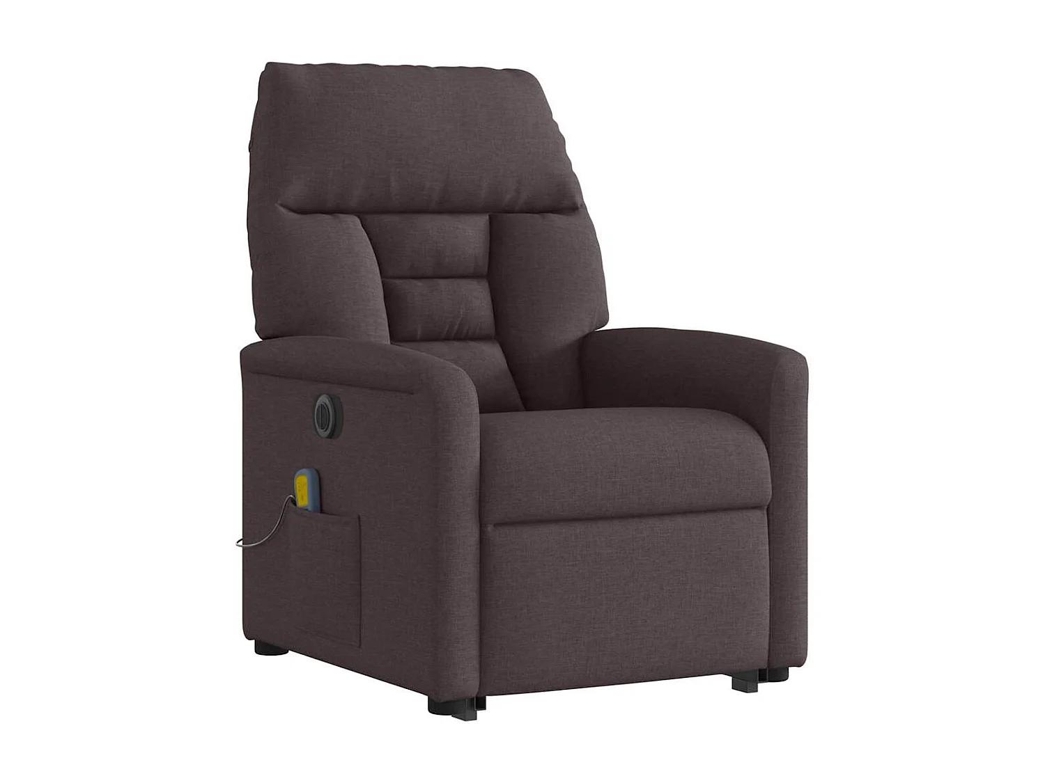 Fauteuil inclinable électrique-Chaise de relax-Fauteuil de Massage Marron foncé Tissu SHL3510