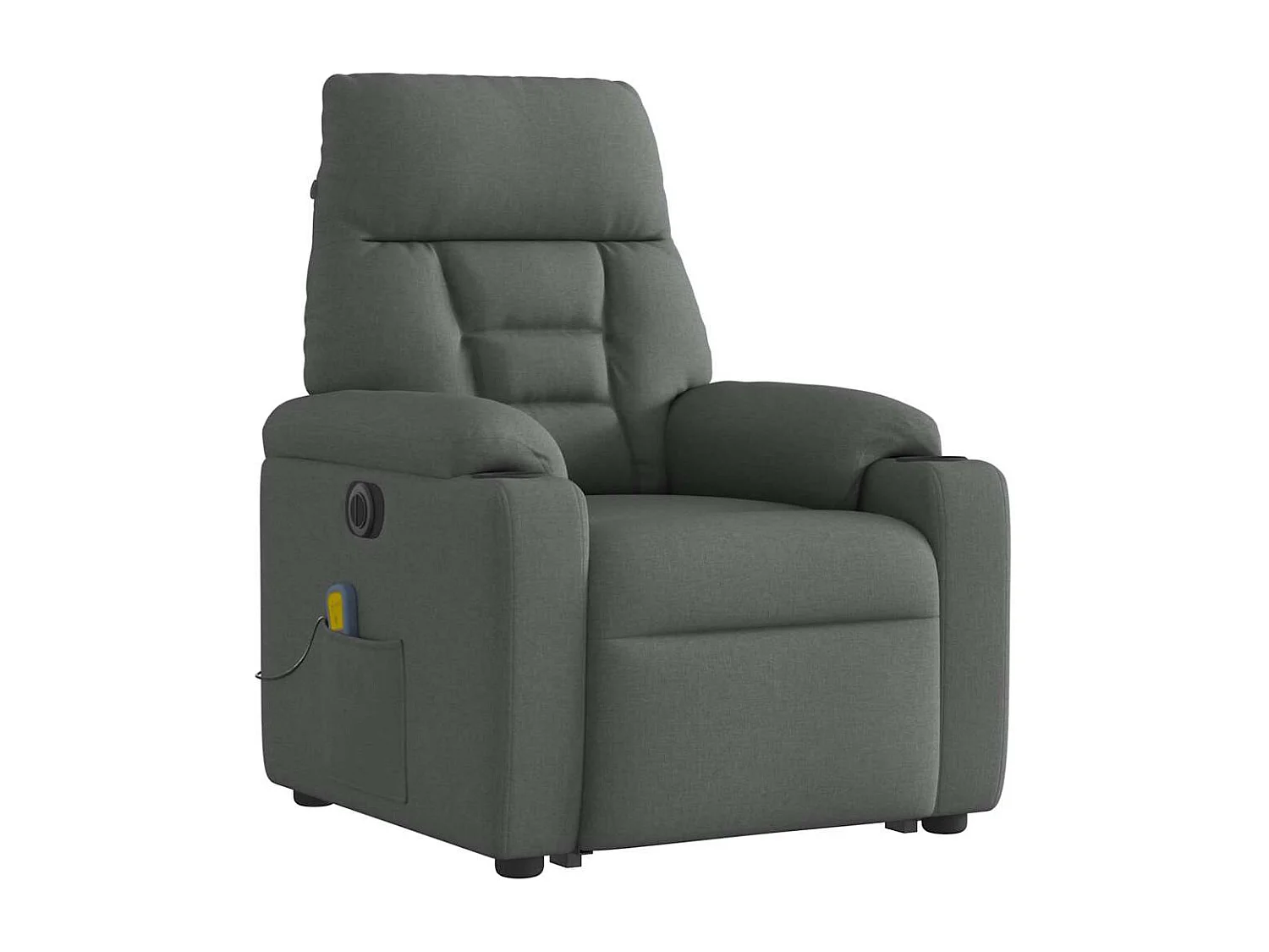Fauteuil inclinable électrique-Chaise de relax-Fauteuil de Massage Gris foncé Tissu SHL1946