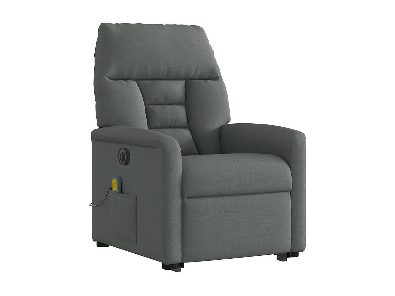 Fauteuil inclinable électrique-Chaise de relax-Fauteuil de Massage Gris foncé Tissu SHL1946
