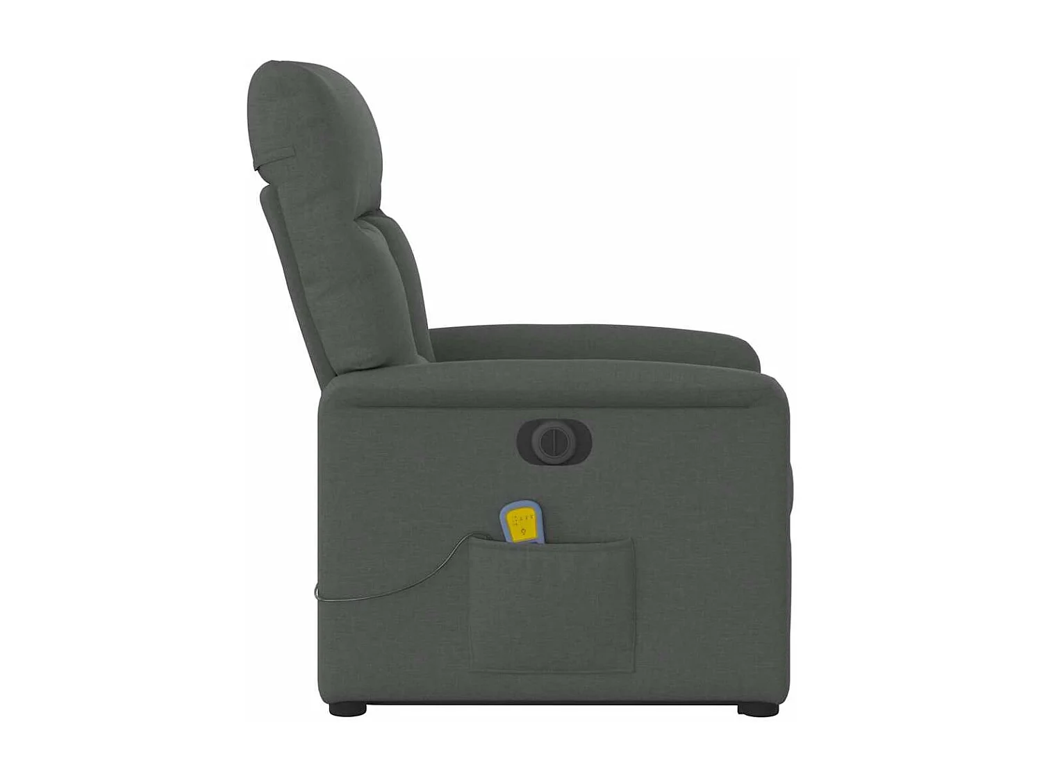 Fauteuil inclinable électrique-Chaise de relax-Fauteuil de Massage Gris foncé Tissu SHL1946