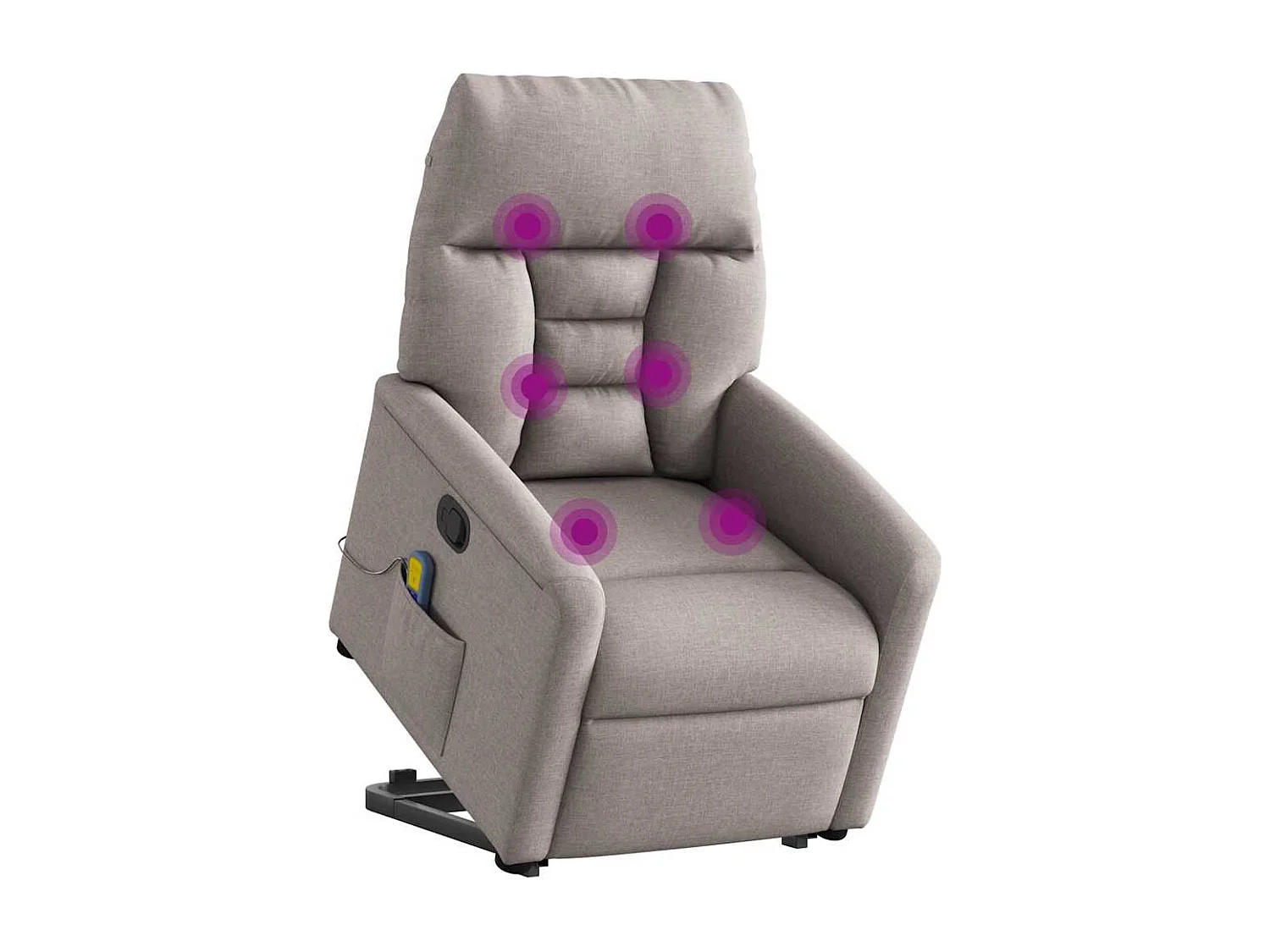 Fauteuil inclinable-Chaise de relax-Fauteuil de Massage Taupe Tissu SHL3920