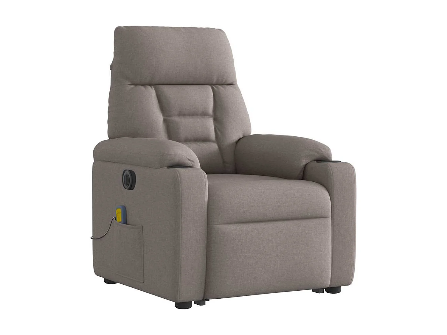 Fauteuil inclinable électrique-Chaise de relax-Fauteuil de Massage Taupe Tissu SHL3667