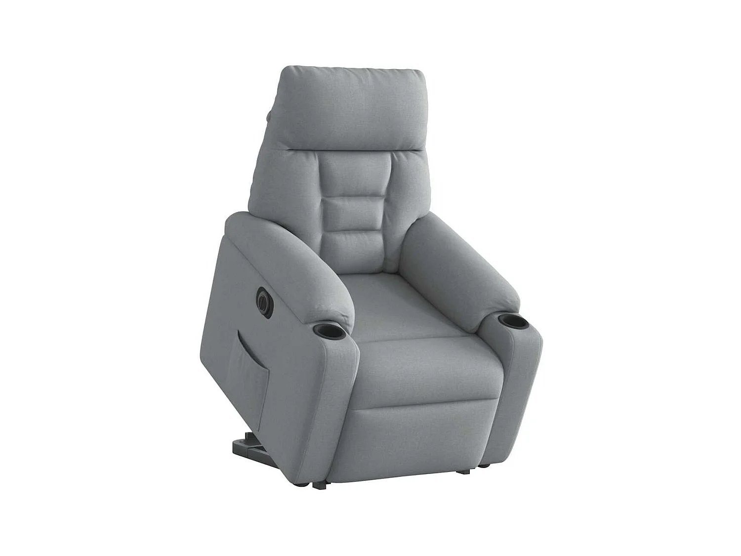 Poltrona Confortável | Poltrona reclinável elevatória elétrica tecido cinzento-claro SHL411587