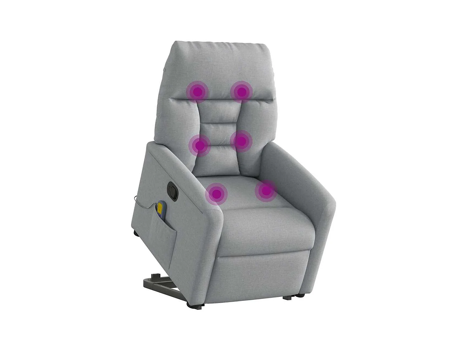 Sillón de salón | Silla | Sillón de masaje reclinable de pie de tela gris claro SHL3726