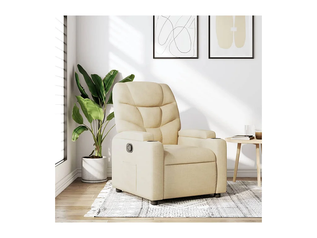 Sillón de relax | Sillón reclinable de tela crema SHL7928