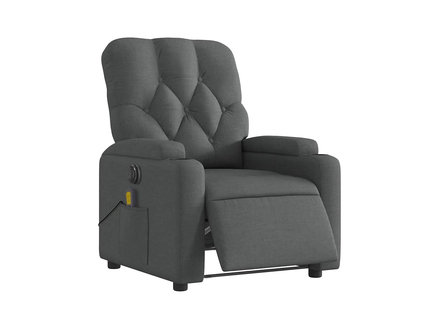 Sillón de relax | Sillón reclinable de masaje eléctrico tela gris oscuro SHL7540