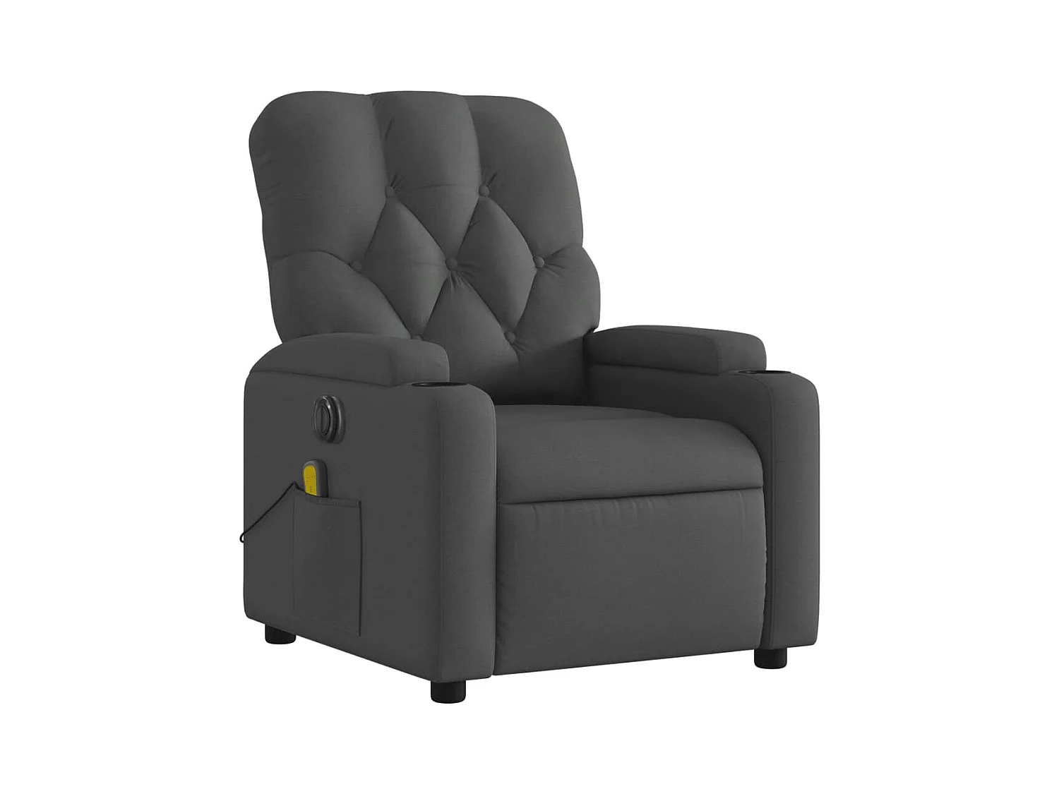 Sillón de relax | Sillón reclinable de masaje eléctrico tela gris oscuro SHL7540