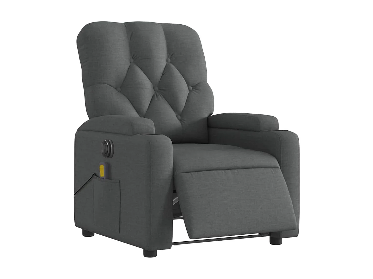 Fauteuil inclinable électrique-Chaise-Fauteuil de Massage gris foncé tissu SHL5094