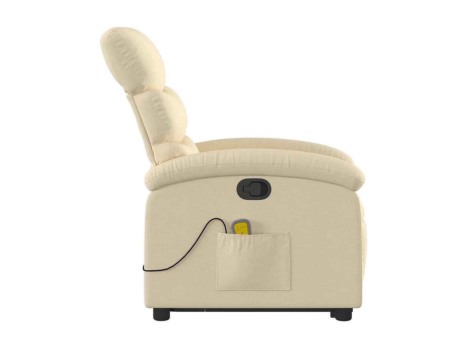 Poltrona elevatória de massagens tecido cor creme SHL711287