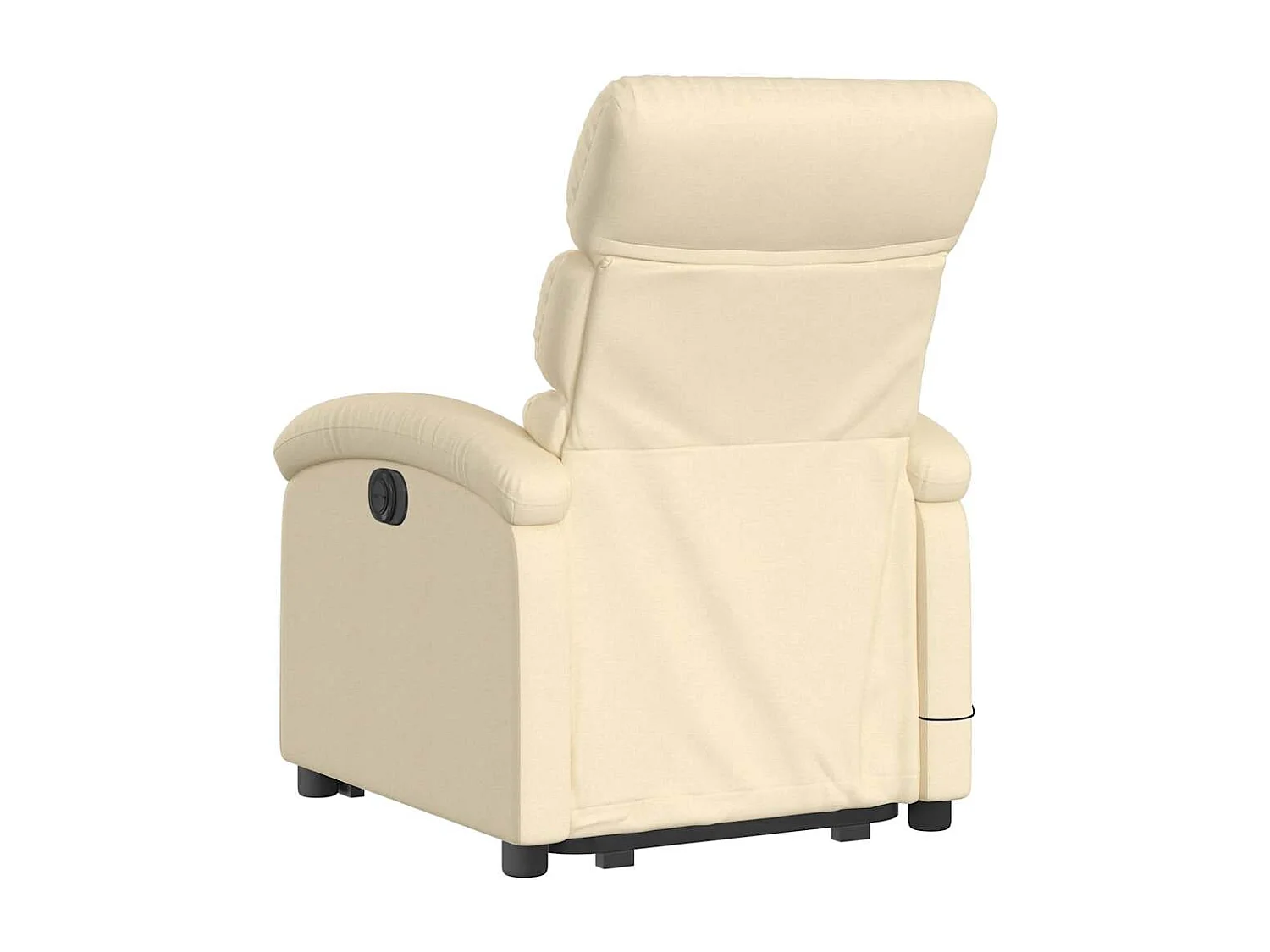 Silla de masaje reclinable de pie de tela color crema SHL3610