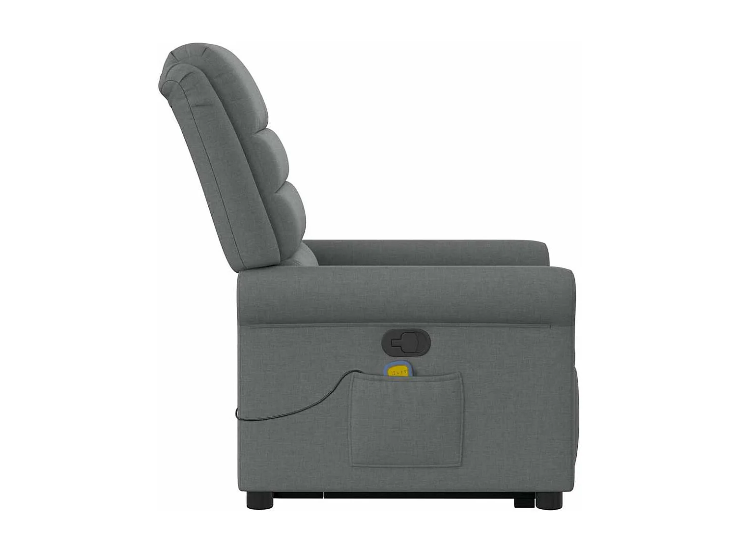 Silla de masaje reclinable de pie de tela gris oscuro SHL6819