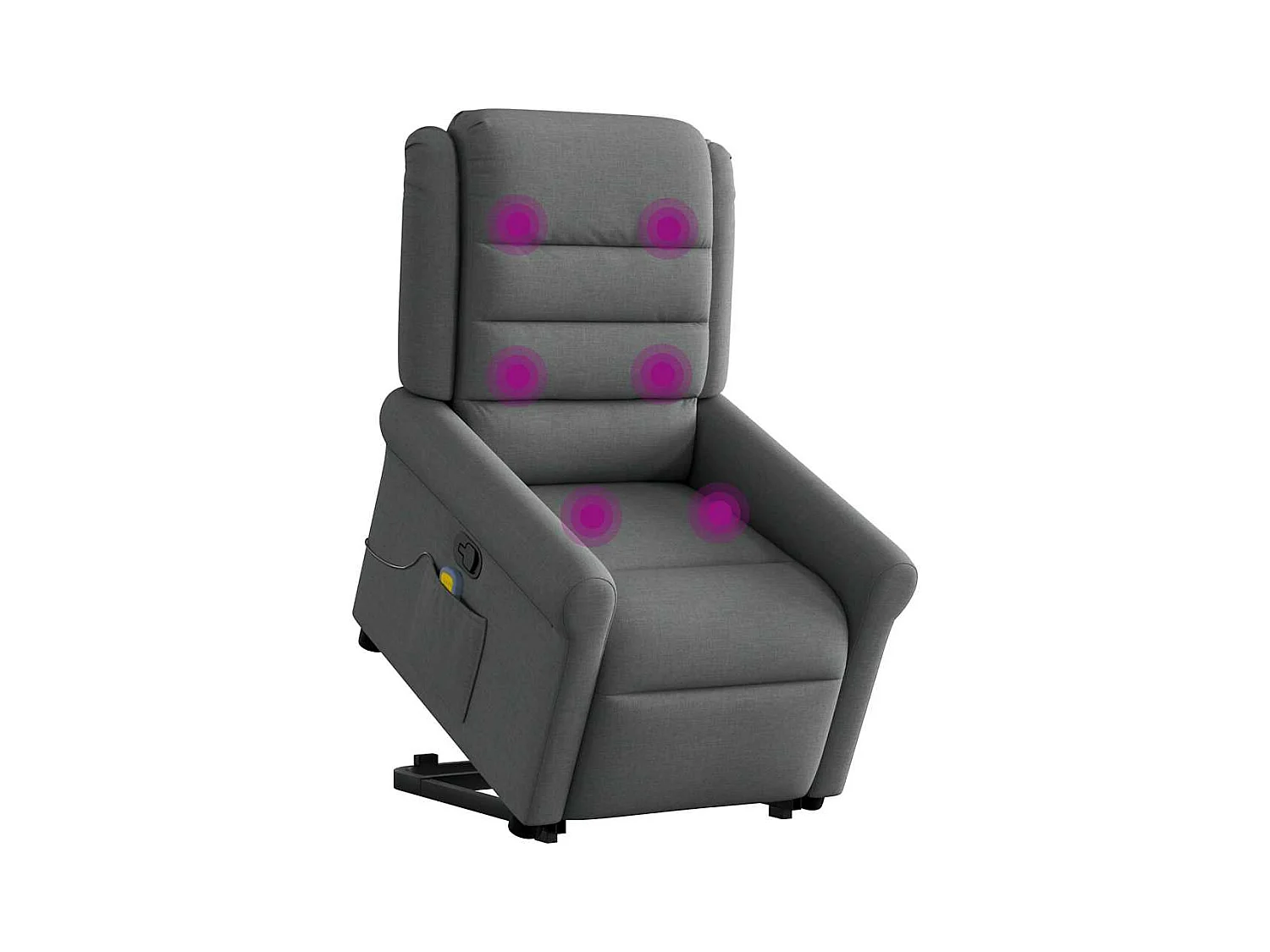 Fauteuil inclinable-Chaise de relax-Fauteuil de Massage Gris foncé Tissu SHL3309