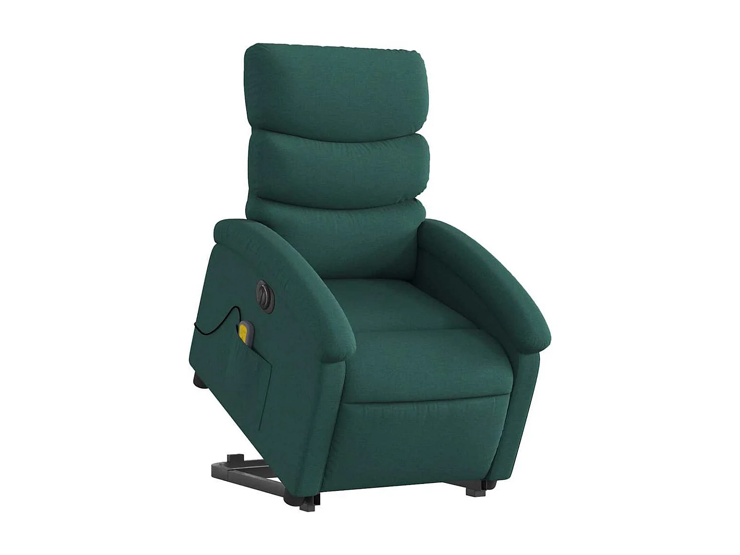 Fauteuil inclinable électrique-Chaise-Fauteuil de Massage Vert foncé Tissu SHL1658