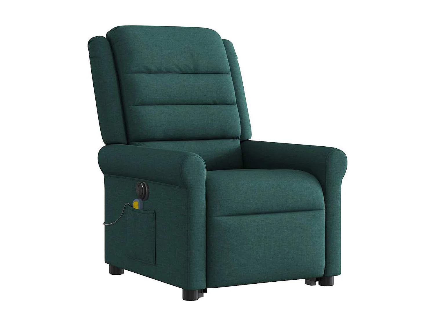 Fauteuil inclinable électrique-Chaise de relax-Fauteuil de Massage Vert foncé Tissu SHL2398