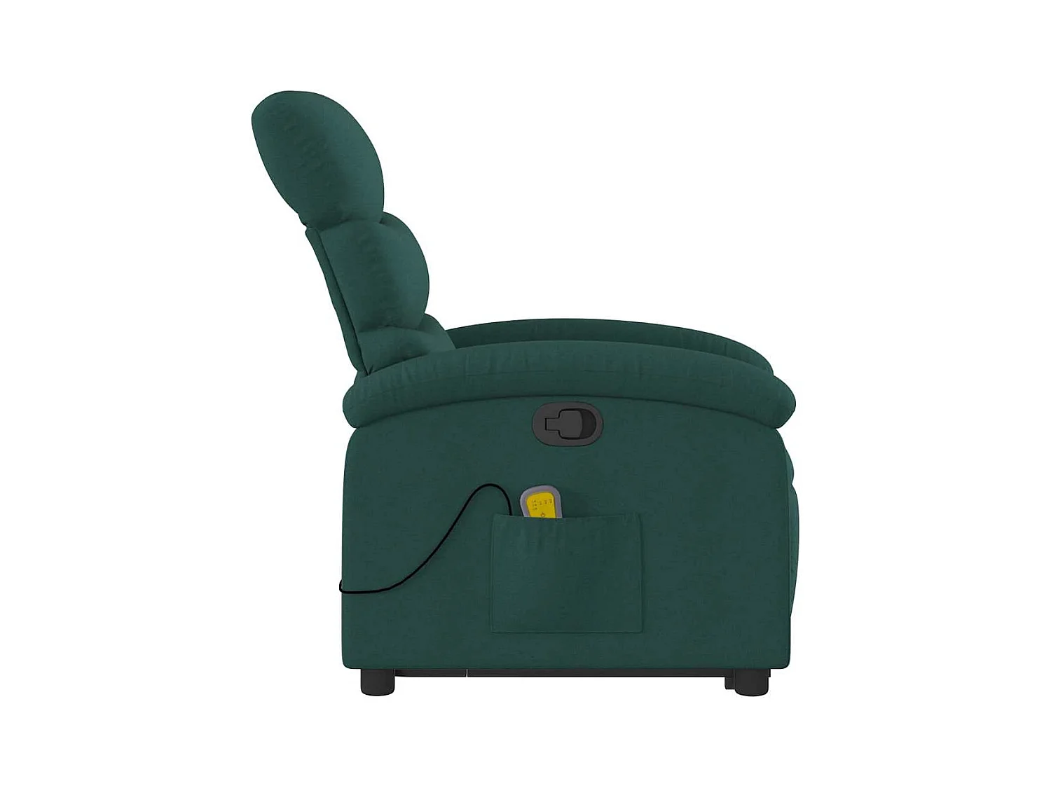 Silla de masaje reclinable de pie de tela verde oscura SHL6089