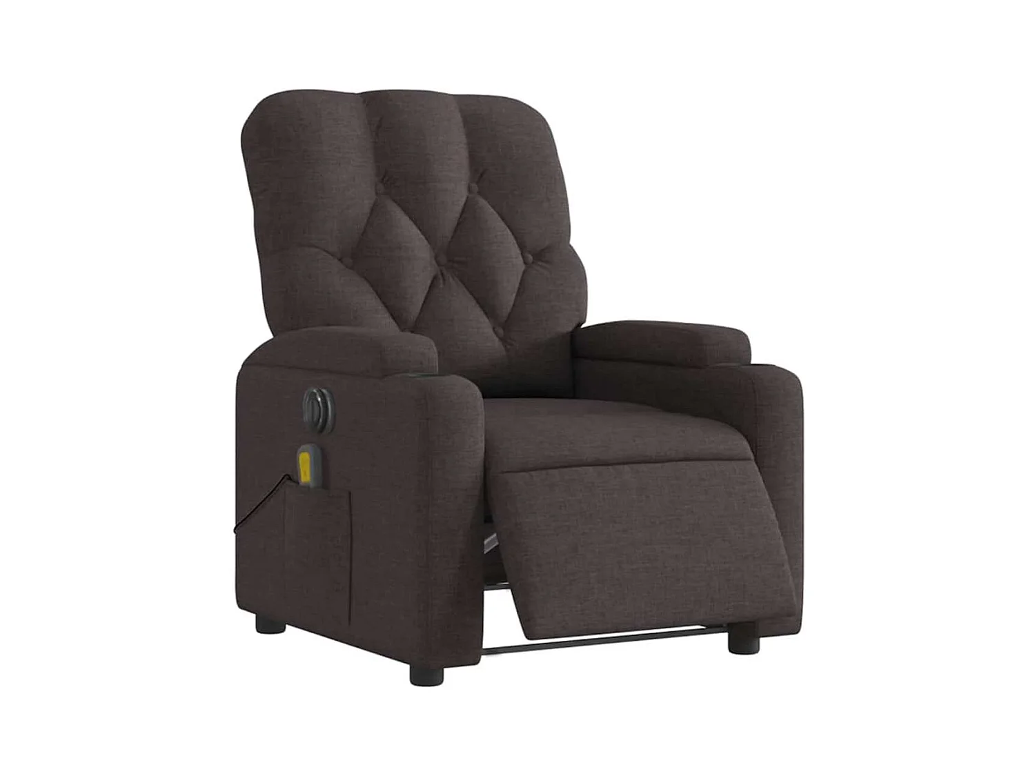 Fauteuil inclinable électrique-Fauteuil de massage pour Salon Marron foncé Tissu SHL4336