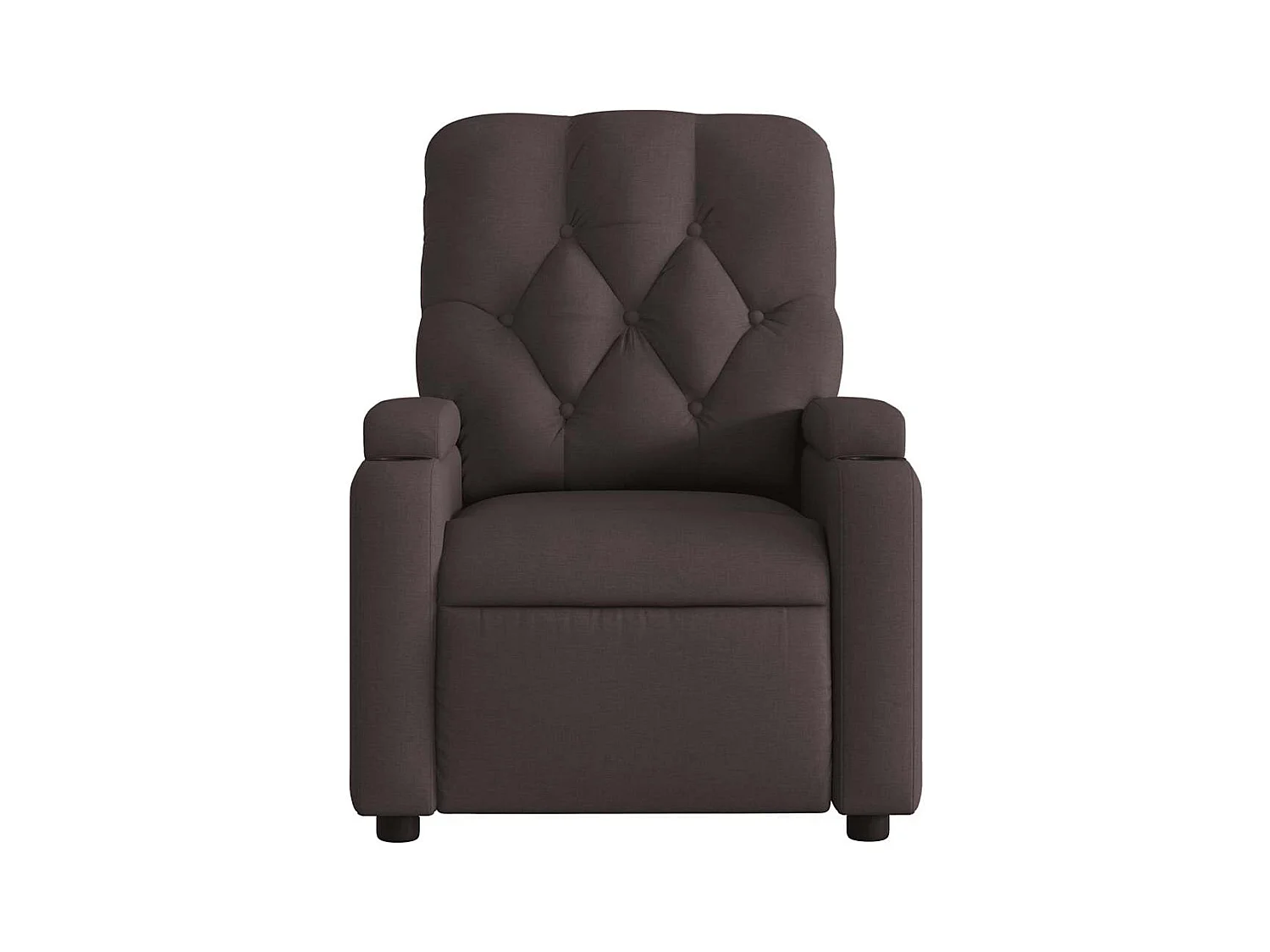 Fauteuil inclinable électrique-Fauteuil de massage pour Salon Marron foncé Tissu SHL4336