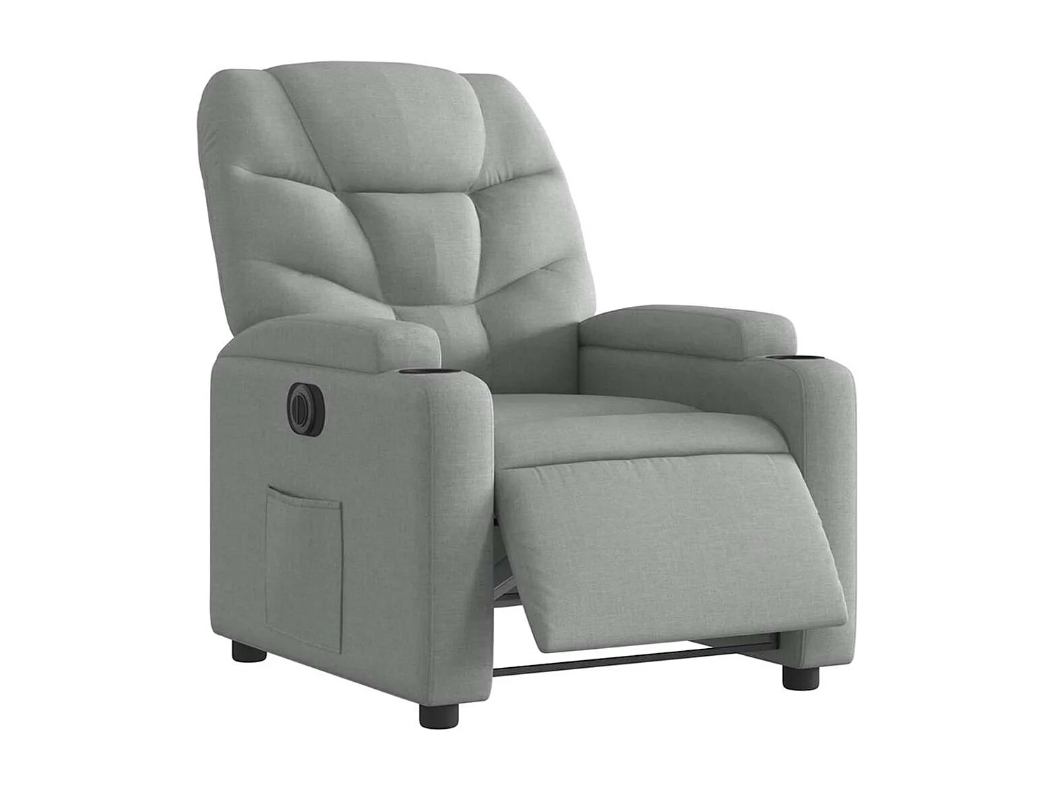 Fauteuil inclinable électrique-Chaise de relax-Fauteuil salon Gris clair Tissu SHL4485