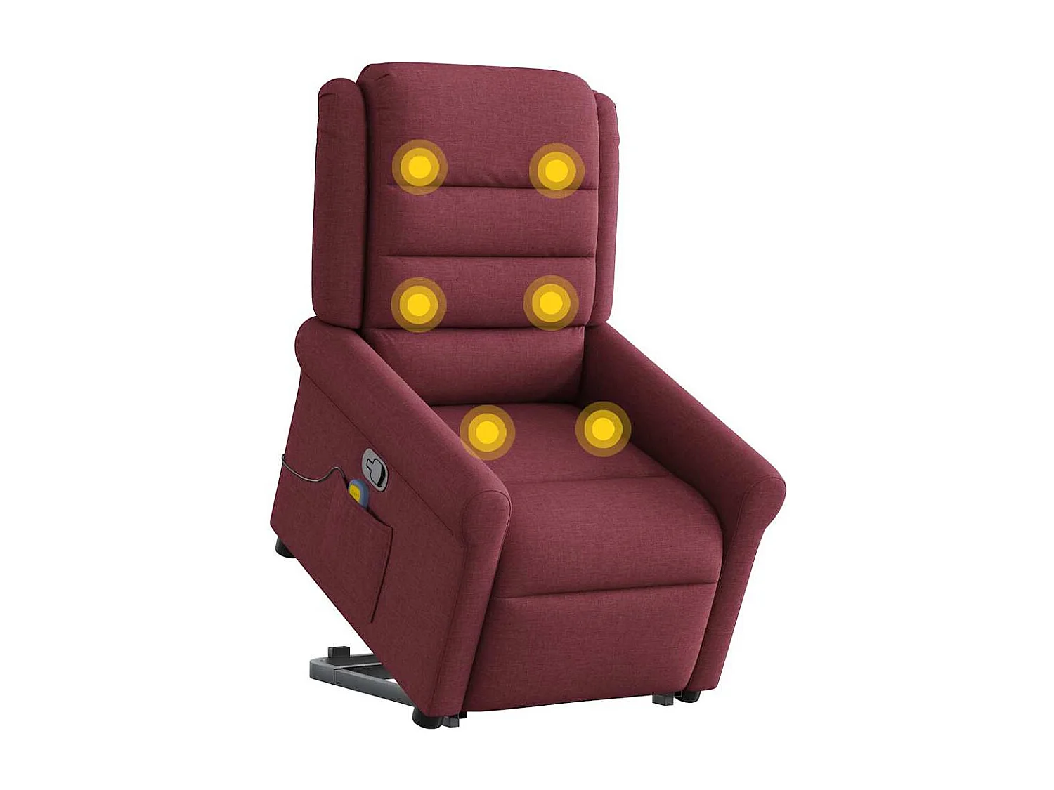 Sillón de relax | Sillón reclinable de masaje elevable tela rojo tinto SHL5735
