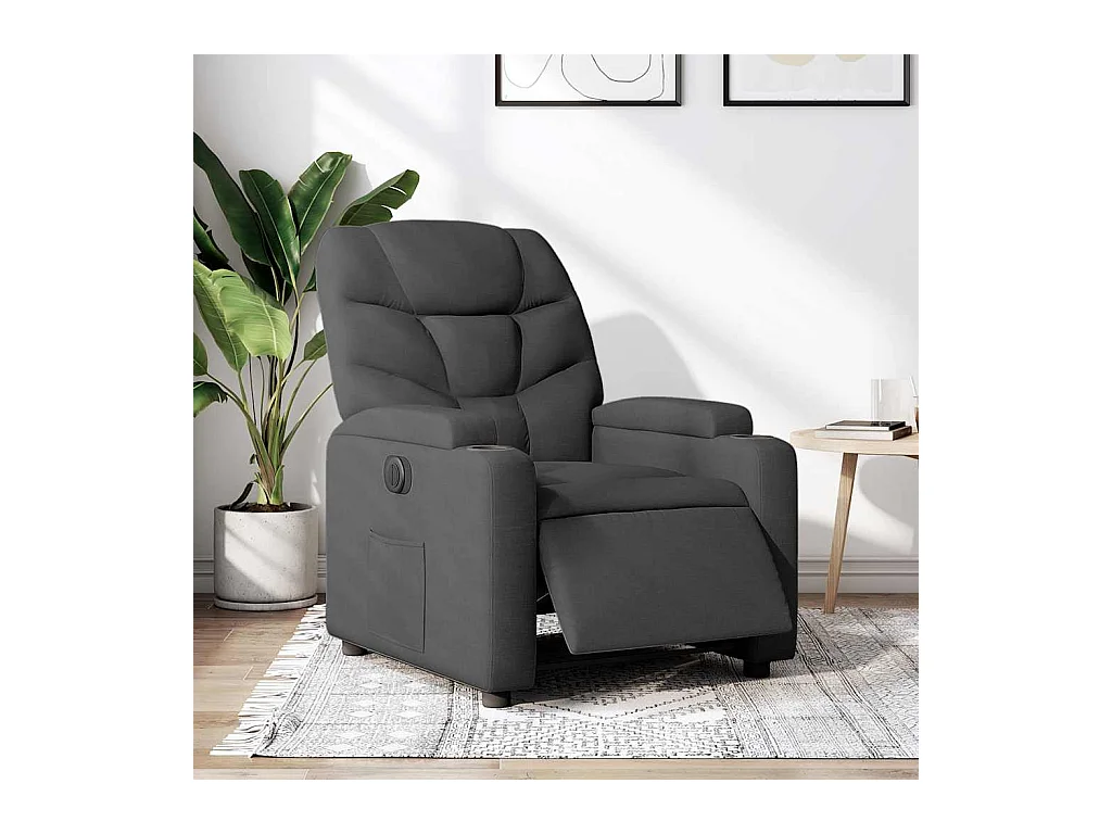 Sillón de relax | Silla | Sillón reclinable eléctrico de tela gris oscuro SHL7726