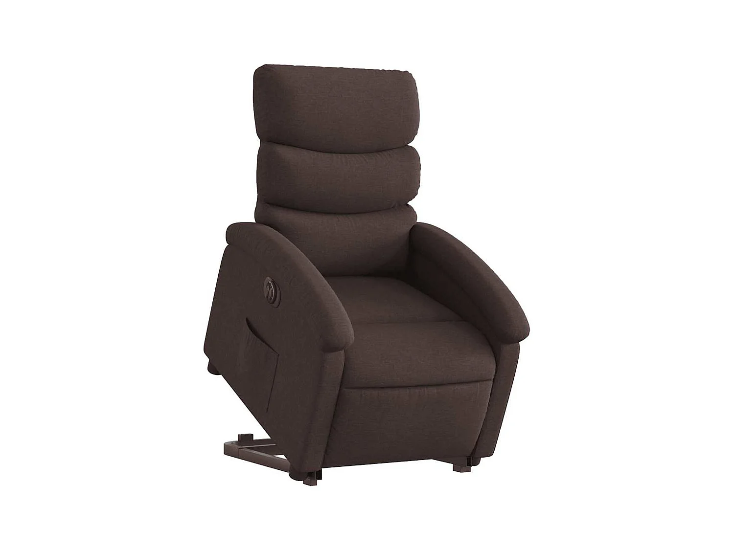 Silla de relax | Sillón eléctrico reclinable elevable de tela marrón oscuro SHL5087