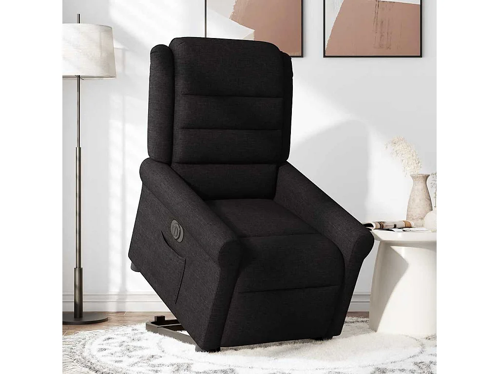 Fauteuil inclinable électrique-Chaise de relax-Fauteuil TV noir tissu SHL3084