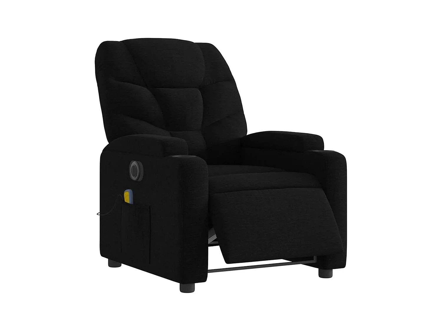 Sillón de relax | Sillón reclinable de masaje eléctrico tela negro SHL2545