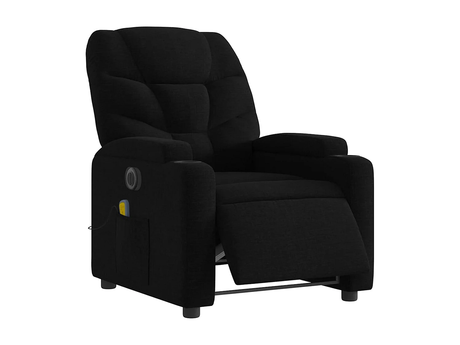 Fauteuil inclinable électrique-Fauteuil de massage pour Salon Noir Tissu SHL2019