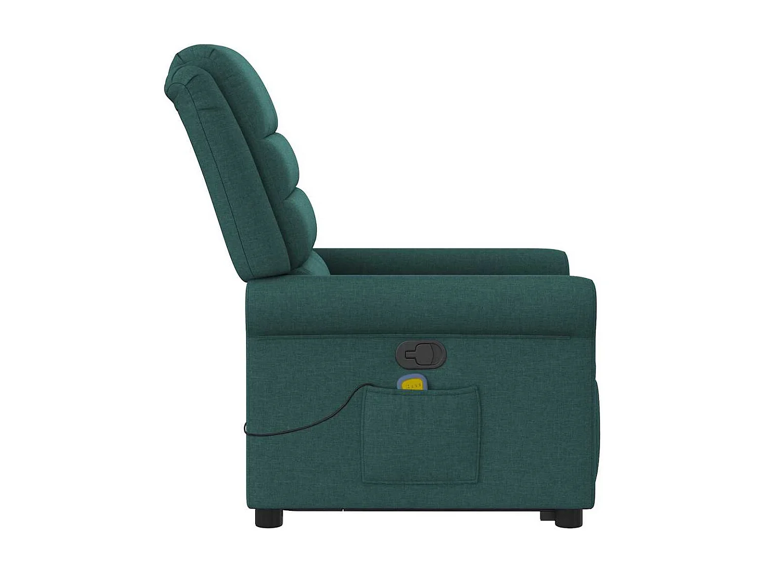Silla de masaje reclinable de pie de tela verde oscura SHL9949