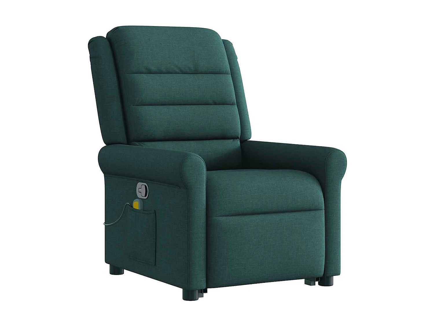 Fauteuil inclinable-Chaise de relax-Fauteuil de Massage Vert foncé Tissu SHL995