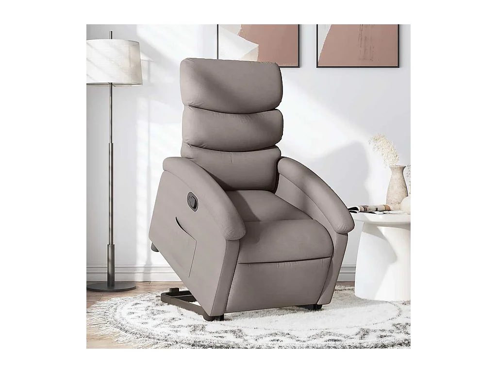 Sillón de relax | Silla | Sillón reclinable elevable tela gris taupe SHL4154