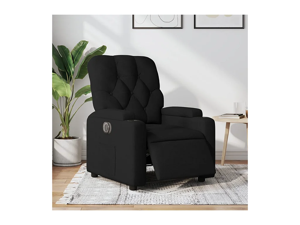 Sillón de relax | Silla | Sillón reclinable eléctrico de tela negro SHL6901