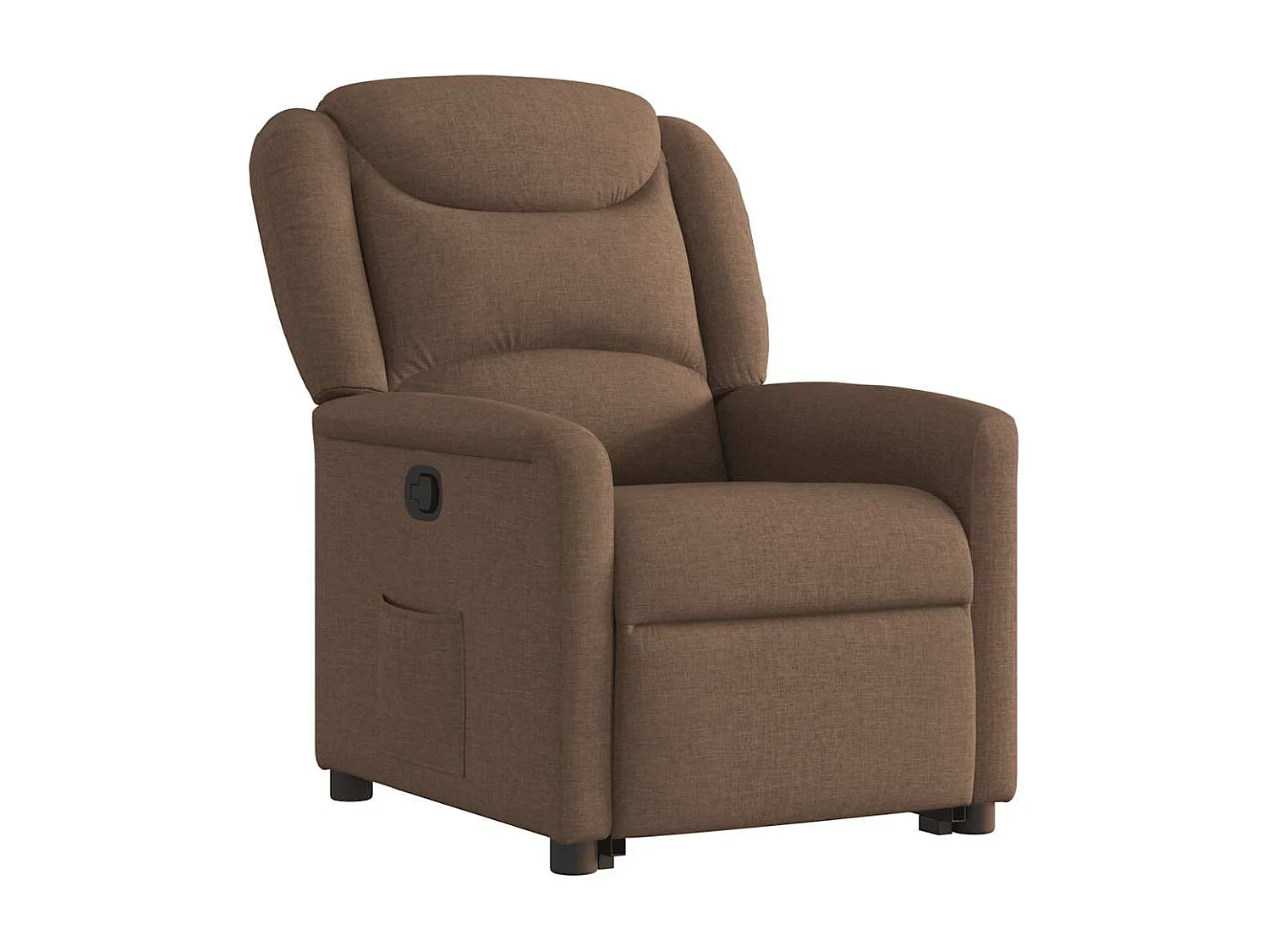 Fauteuil inclinable-Chaise de relax-Fauteuil TV Marron Tissu SHL4844