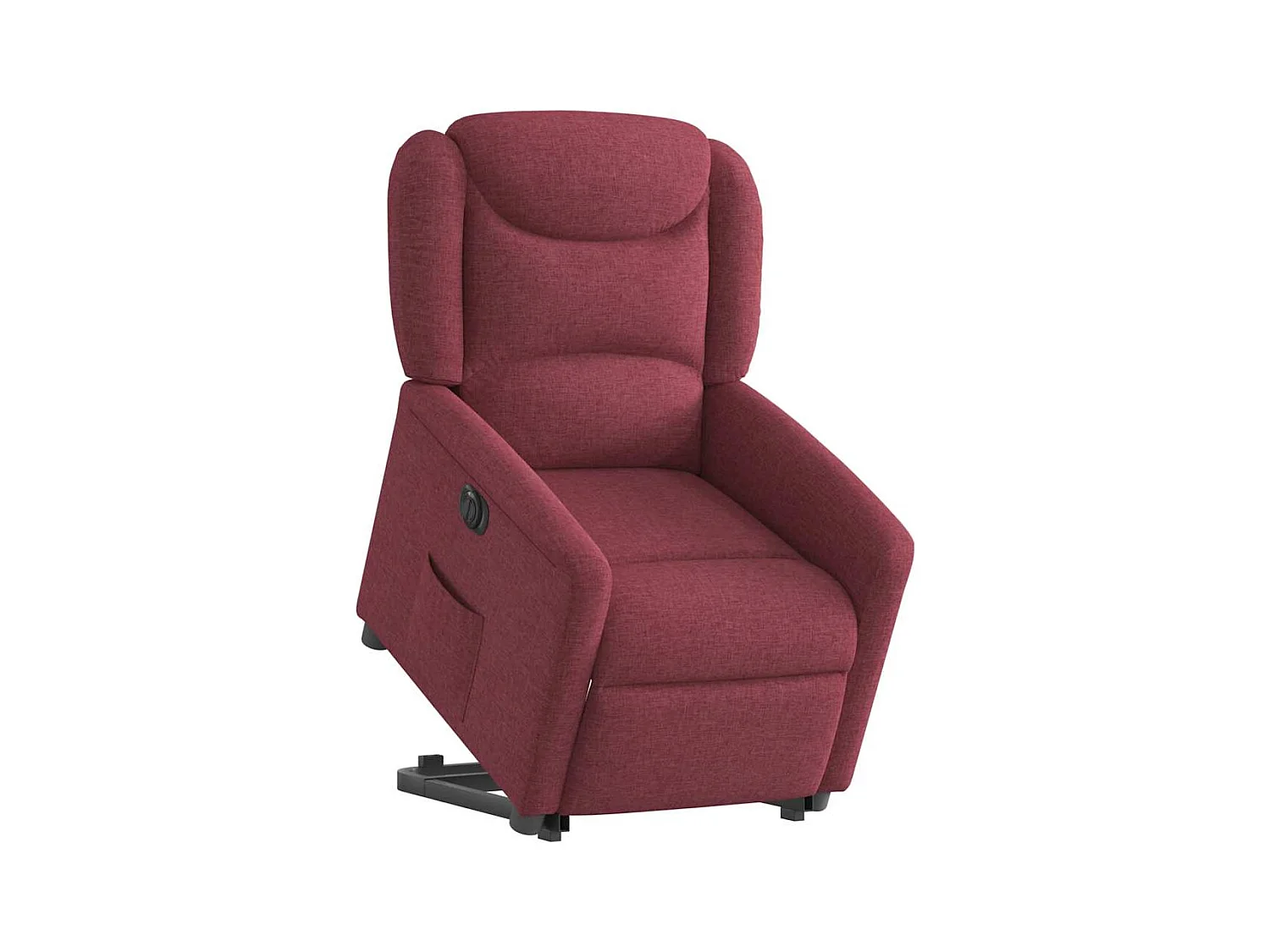 Silla de relax | Sillón eléctrico reclinable elevable de tela rojo tinto SHL7947