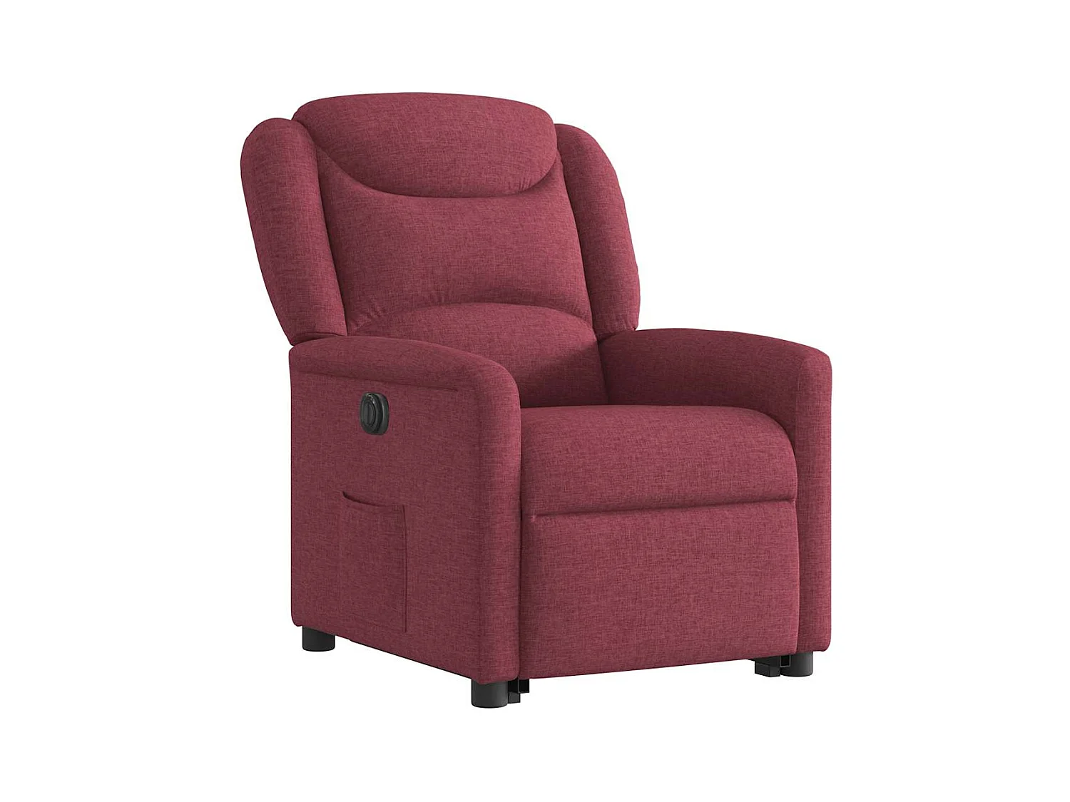 Silla de relax | Sillón eléctrico reclinable elevable de tela rojo tinto SHL7947