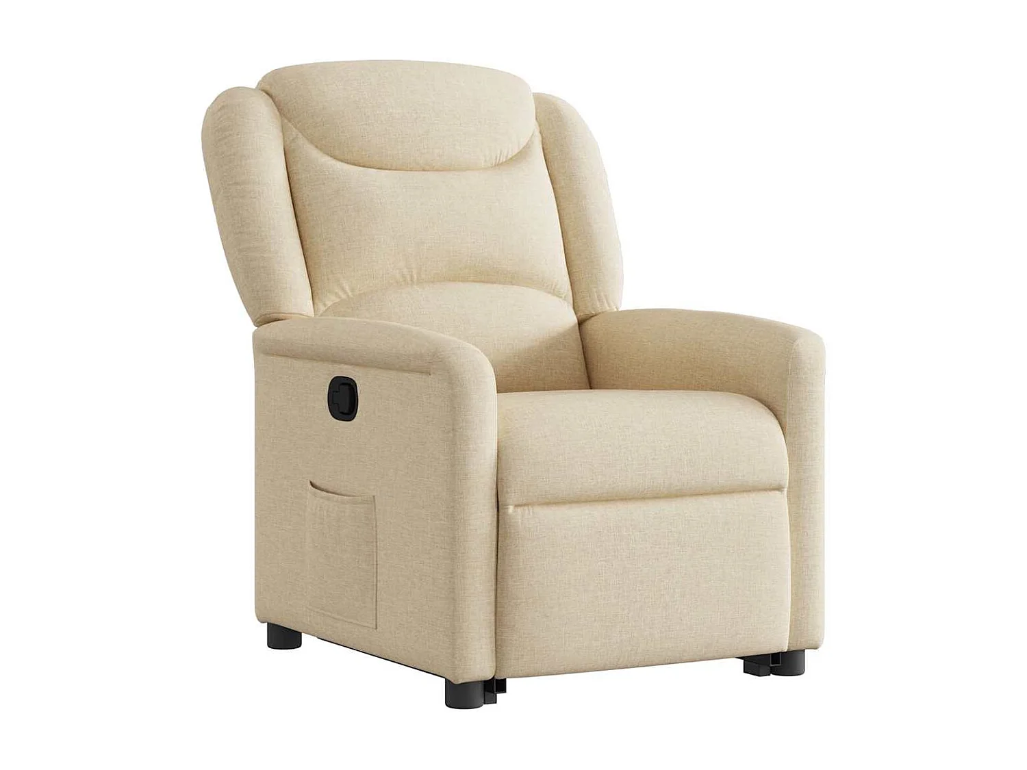Fauteuil inclinable-Chaise de relax-Fauteuil salon Crème Tissu SHL4454