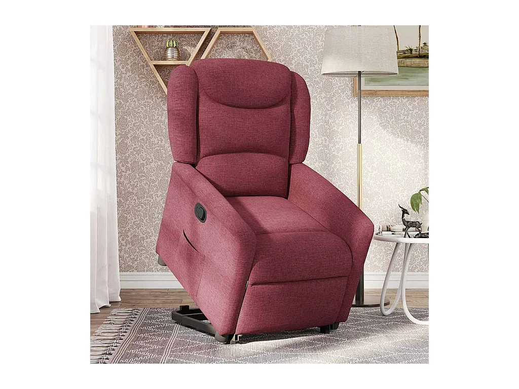 Fauteuil inclinable-Chaise de relax-Fauteuil TV rouge bordeaux tissu SHL3542
