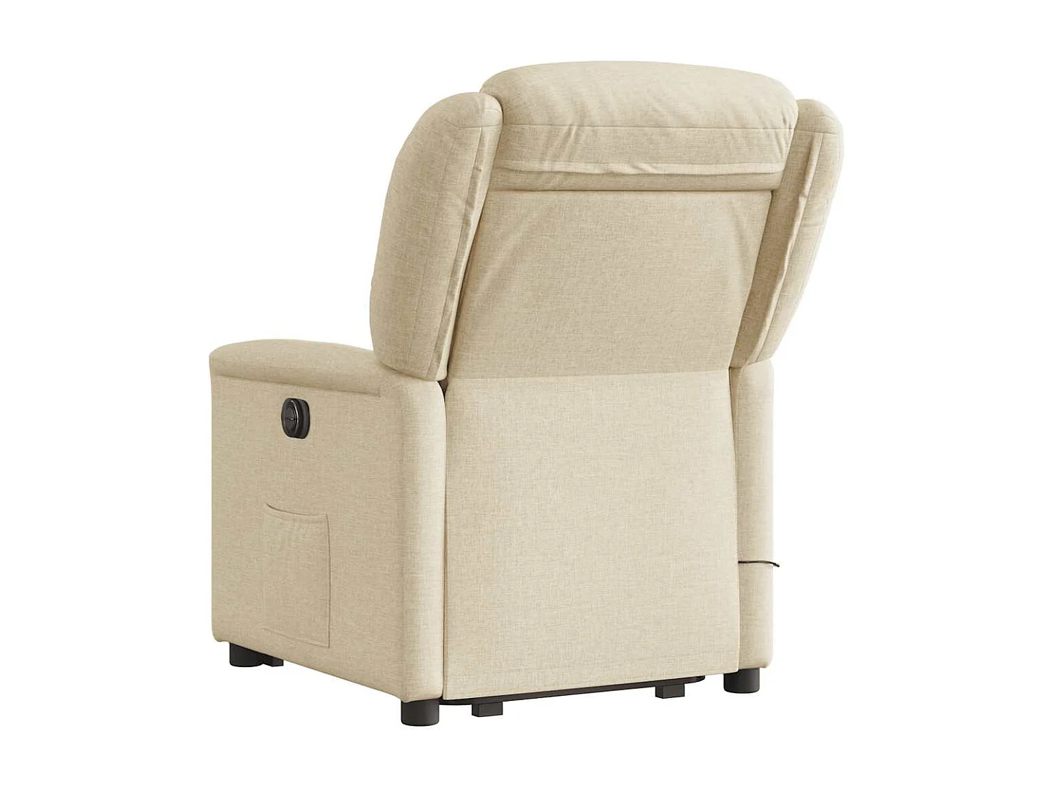 Silla de masaje reclinable de pie de tela color crema SHL9756