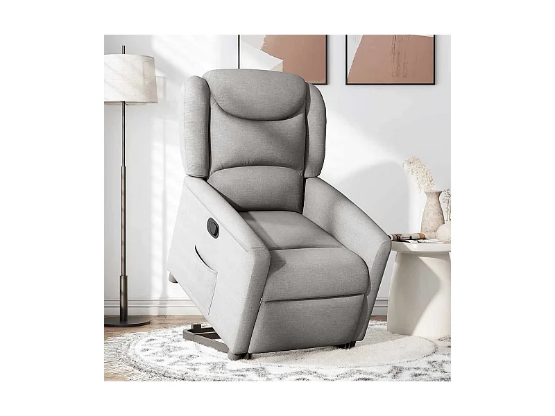 Sillón de relax | Silla | Sillón reclinable elevable de tela gris nube SHL5150