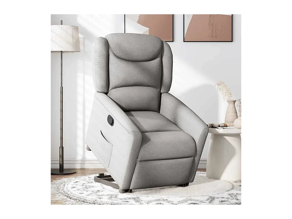 Sillón de relax | Silla | Sillón reclinable elevable de tela gris nube SHL5150